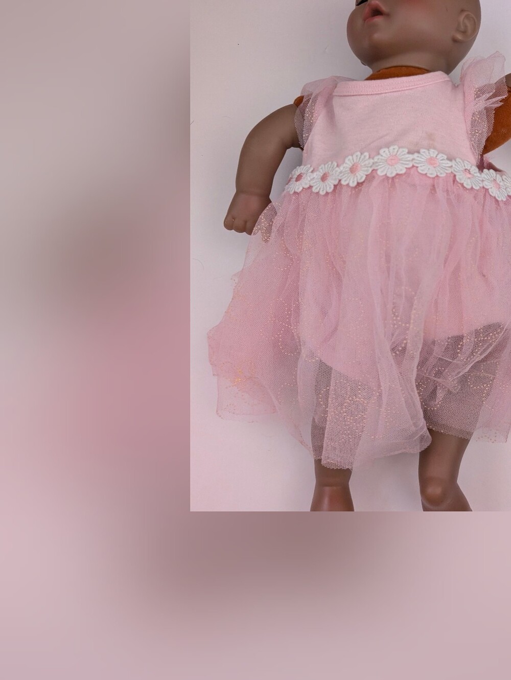 Adora PlayTime Baby Doll 16 Inch Soft Body Brown Skin Pink Dress